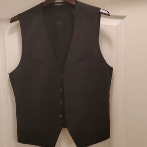 Express black suit vest